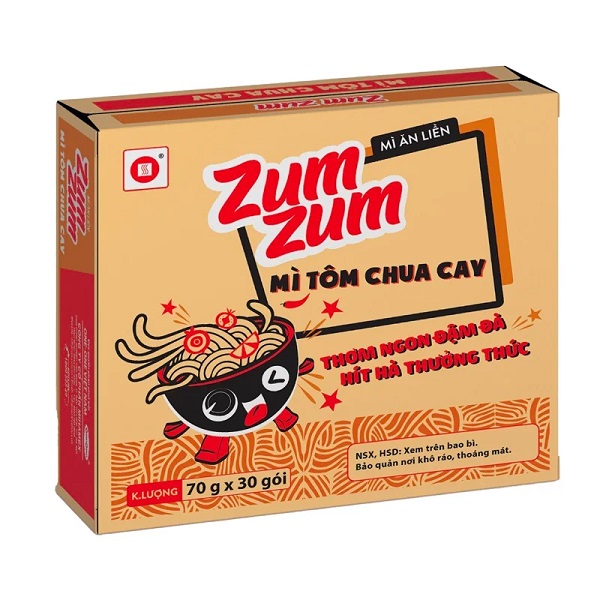 Mi Zum Zum tôm chua cay - 30 gói