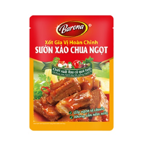 Xốt Gia Vị Sườn Xào Chua Ngọt Barona 80g